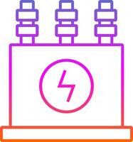 Power Transformer Line Gradient Icon vector