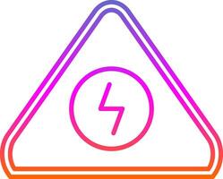 Electrical Danger Sign Line Gradient Icon vector