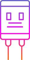 Capacitor Line Gradient Icon vector