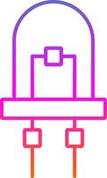 Diode Line Gradient Icon vector