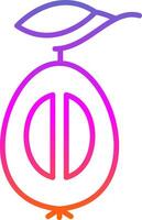 Loquat Line Gradient Icon vector
