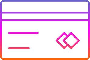 Card Line Gradient Icon vector