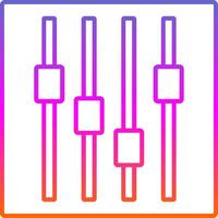 Faders Line Gradient Icon vector