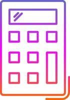 Calculator Line Gradient Icon vector