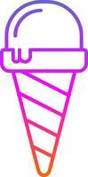 Ice Cream Line Gradient Icon vector