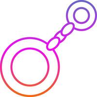 Key Chain Line Gradient Icon vector