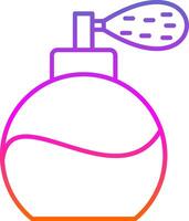 Perfume Bottle Line Gradient Icon vector