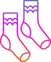 Pair of Socks Line Gradient Icon vector