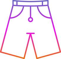 Shorts Line Gradient Icon vector