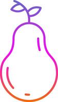 Pear Line Gradient Icon vector