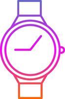 casual reloj línea degradado icono vector