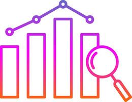 Analysics Line Gradient Icon vector