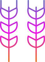 Wheat Line Gradient Icon vector