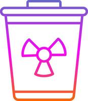 Toxic Waste Line Gradient Icon vector