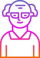 Scientist Line Gradient Icon vector