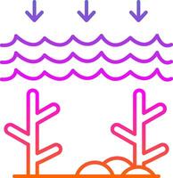 Ocean Acidity Line Gradient Icon vector