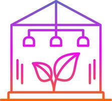 Greenhouse Line Gradient Icon vector