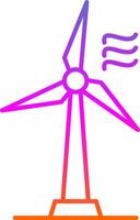 Wind Turbine Line Gradient Icon vector