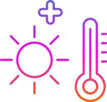 Heat Wave Line Gradient Icon vector