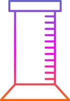 icono de gradiente de línea de cilindro graduado vector