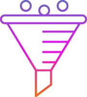 Funnel Line Gradient Icon vector