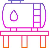 Tank Line Gradient Icon vector