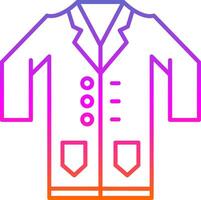 Lab Coat Line Gradient Icon vector