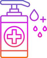 Hand Sanitizer Line Gradient Icon vector