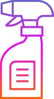 Cleaning Spray Line Gradient Icon vector