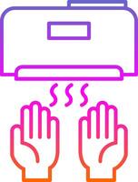 Hand Dryer Line Gradient Icon vector