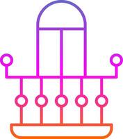 Balcony Line Gradient Icon vector