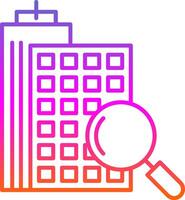 Search Apartment Line Gradient Icon vector