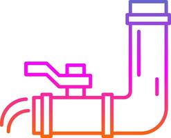 Water Supply Line Gradient Icon vector