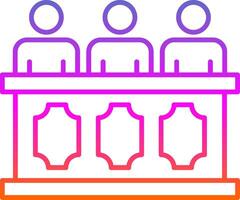 Panel of judges Line Gradient Icon vector