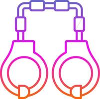 Handcuffs Line Gradient Icon vector