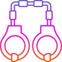 Handcuffs Line Gradient Icon vector