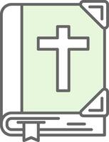 Bible Green Light Fillay Icon vector