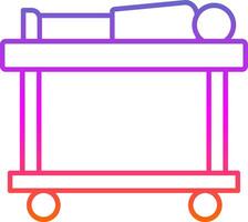 Dead body Line Gradient Icon vector