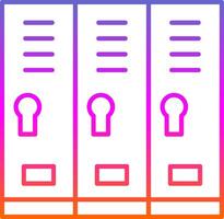 Locker Room Line Gradient Icon vector