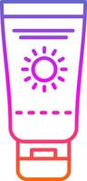 Sunscreen Line Gradient Icon vector