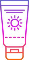 Sunscreen Line Gradient Icon vector