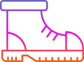 Boot Line Gradient Icon vector