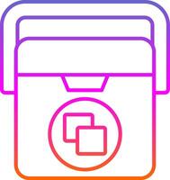 Ice Box Line Gradient Icon vector