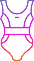 Swimsuit Line Gradient Icon vector