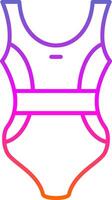 Swimsuit Line Gradient Icon vector