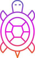 Turtle Line Gradient Icon vector