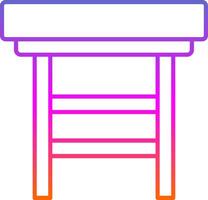 Stool Line Gradient Icon vector