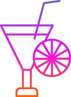 Cocktail Line Gradient Icon vector