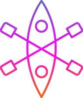 Kayak Line Gradient Icon vector