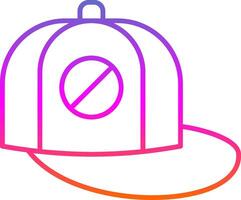 Baseball Cap Line Gradient Icon vector